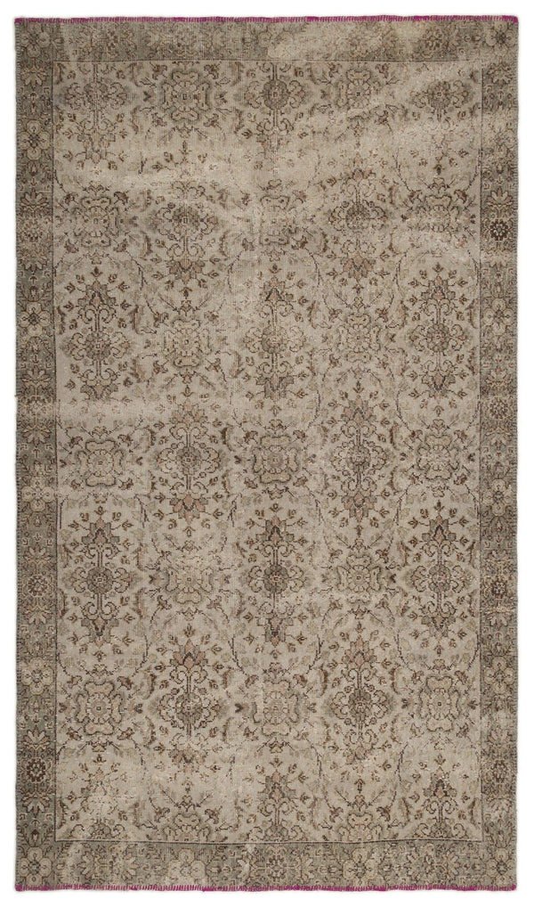 Bej Anadolu Geometrik Klasik Yün Halı 170x295 - Özel Seri
