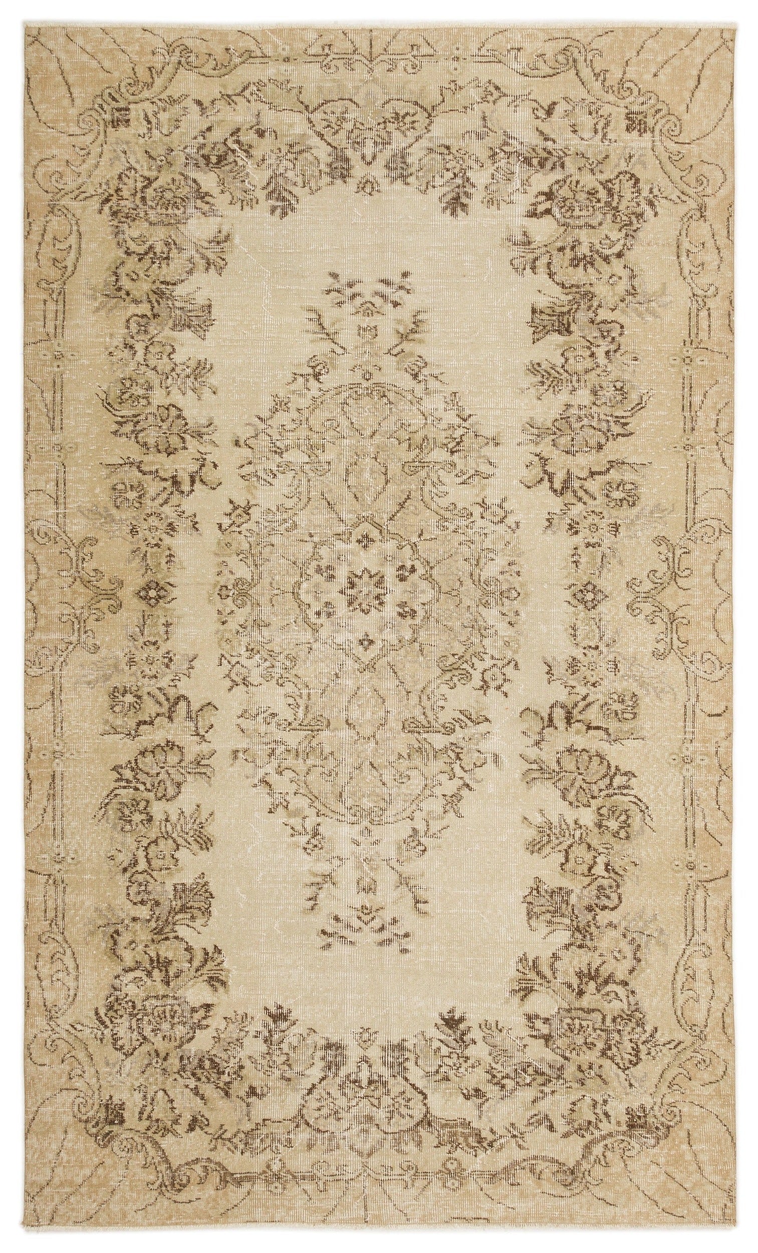 Atina Bej Eskitme Yün El Dokuma Halısı 156 x 264 Apex Unique