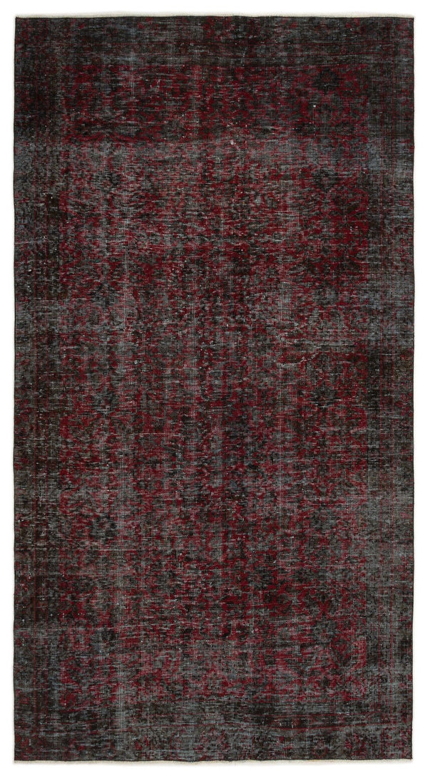 Kırmızı Anadolu Eskitme Geometrik Yün Halı 148x277 - Özel Seri