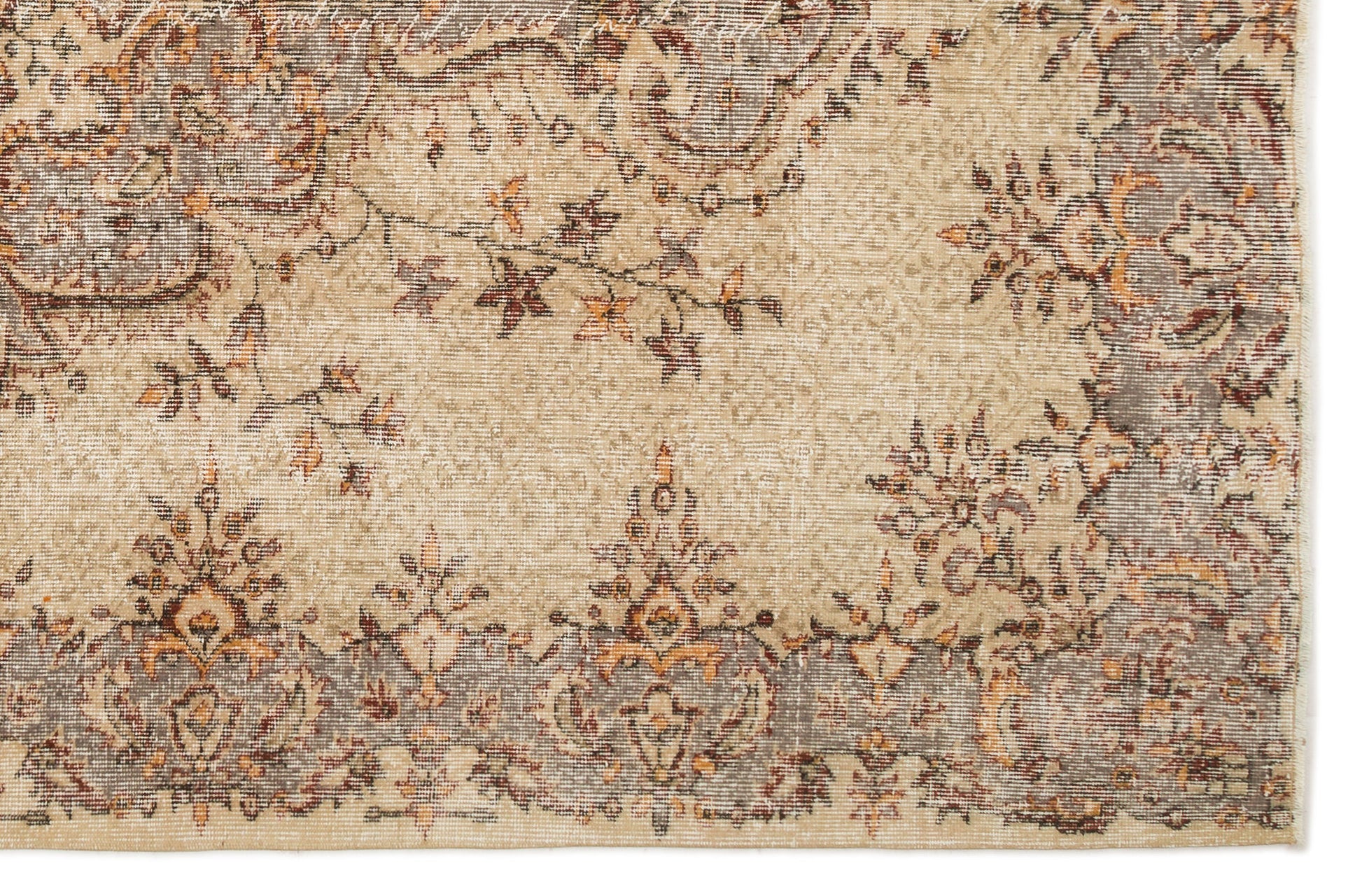 Atina Bej Eskitme Yün El Dokuma Halısı 182 x 278 Apex Unique