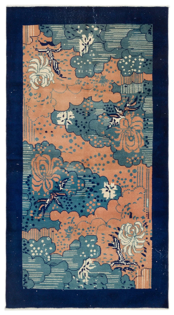 Mavi Anadolu Modern Yün Halı 114x212 - Özel Seri