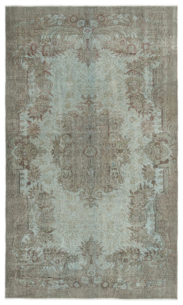Mavi Anadolu Geometrik Modern Yün Halı 170x277 - Özel Seri