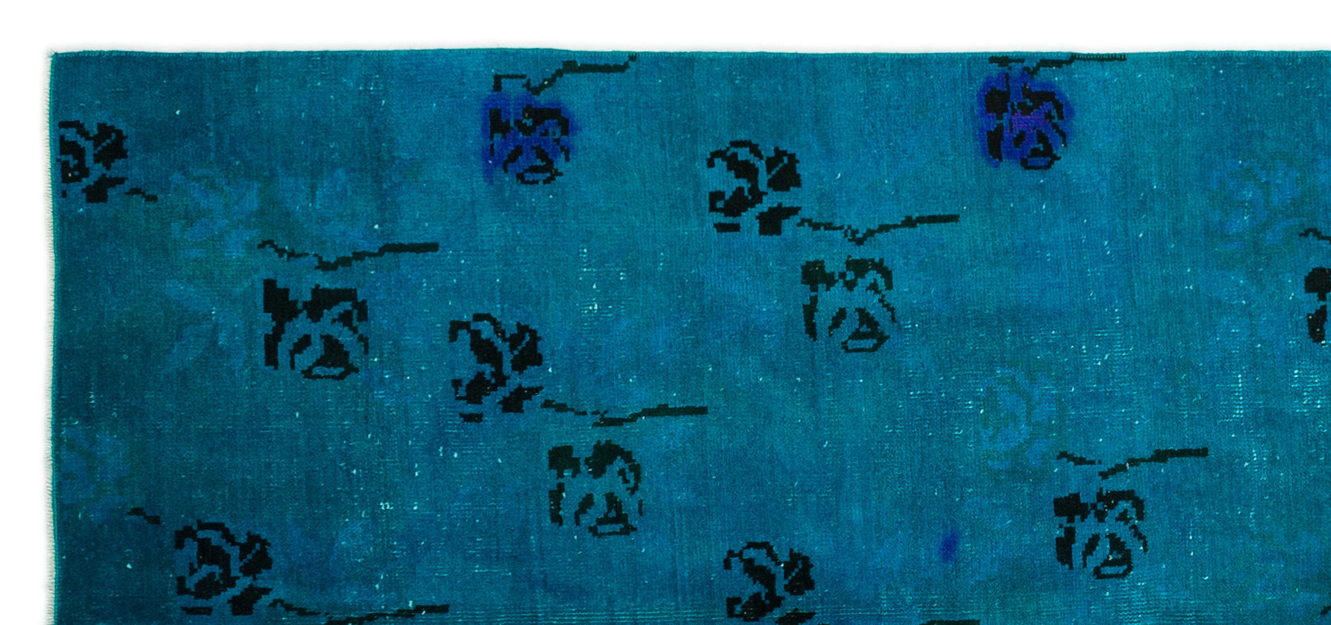 Atina Turkuaz Eskitme Yün El Dokuma Halısı 120 x 262 Apex Unique