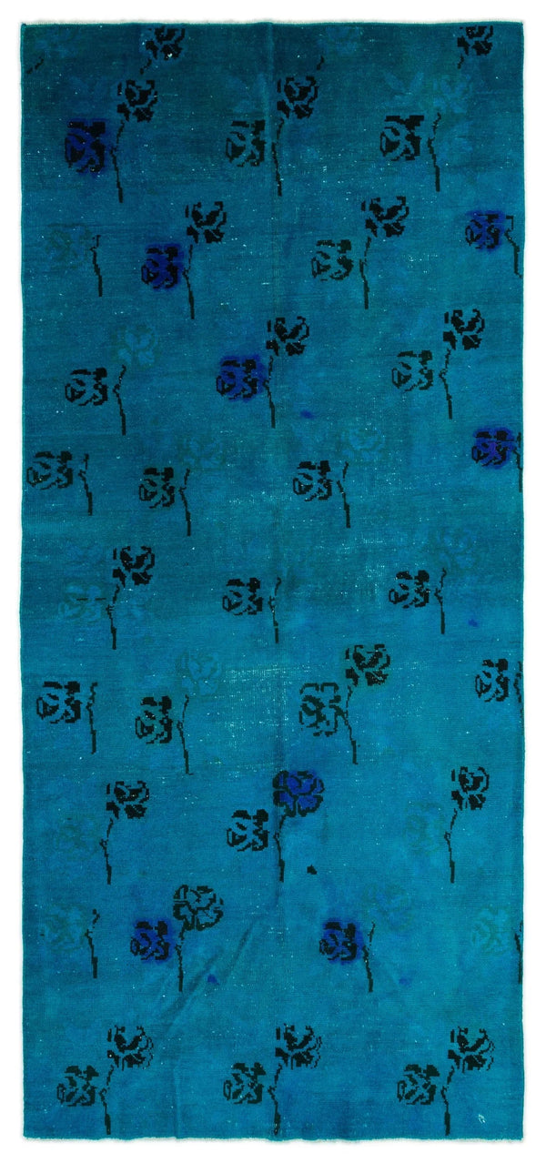 Lacivert Mavi Bohem Modern Yün Halı 120x262