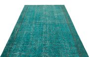Atina Turkuaz Eskitme Yün El Dokuma Halısı 161 x 255 Apex Unique
