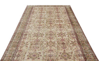 Vintage Teppich in Beige & Rosa mit Blumenmuster 175x292 cm