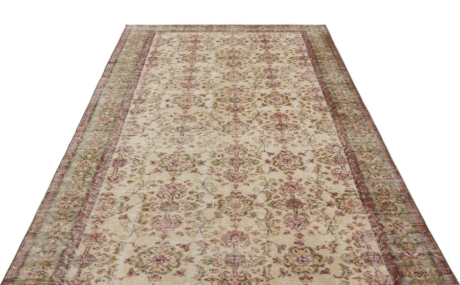 Bej Anadolu Geometrik Klasik Yün Halı 175x292 - Özel Seri