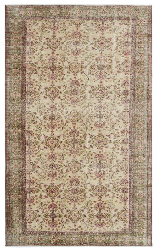 Bej Anadolu Geometrik Klasik Yün Halı 175x292 - Özel Seri