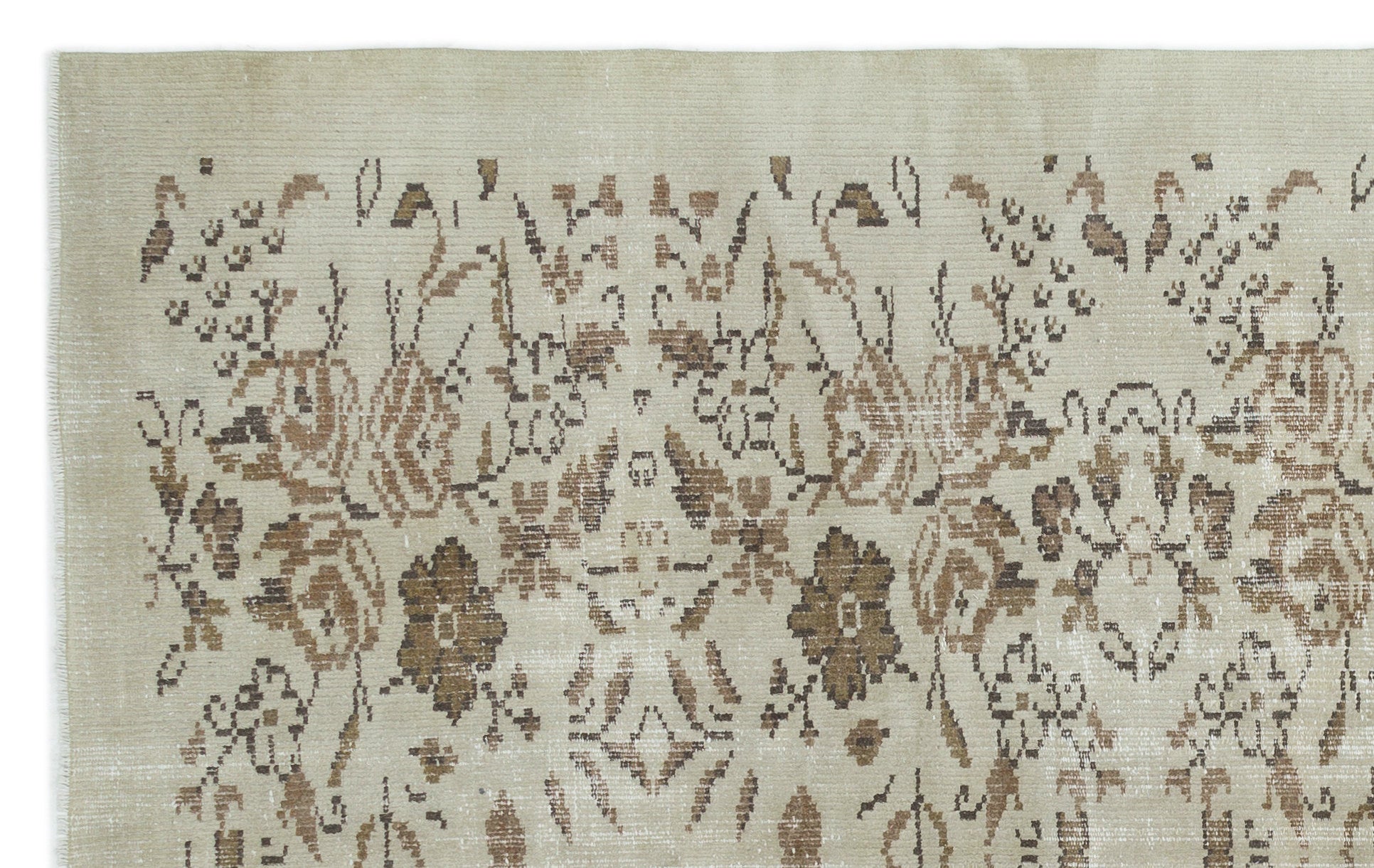 Atina Bej Eskitme Yün El Dokuma Halısı 178 x 273 Apex Unique