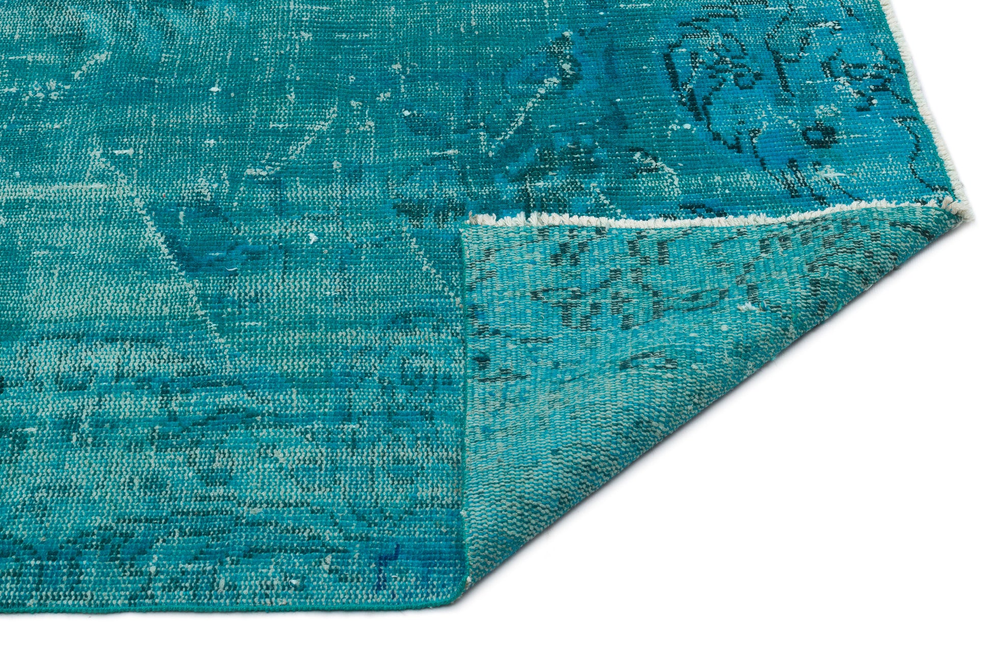 Atina Turkuaz Eskitme Yün El Dokuma Halısı 174 x 267 Apex Unique
