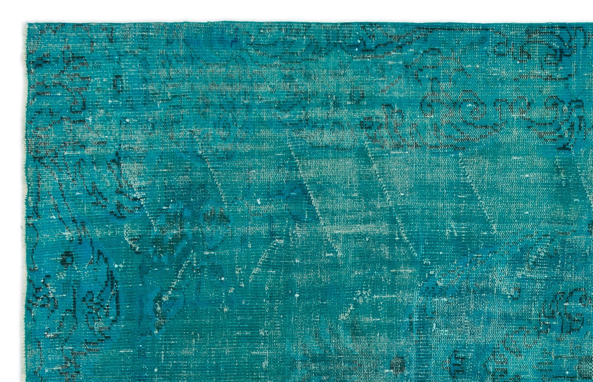 Atina Turkuaz Eskitme Yün El Dokuma Halısı 174 x 267 Apex Unique