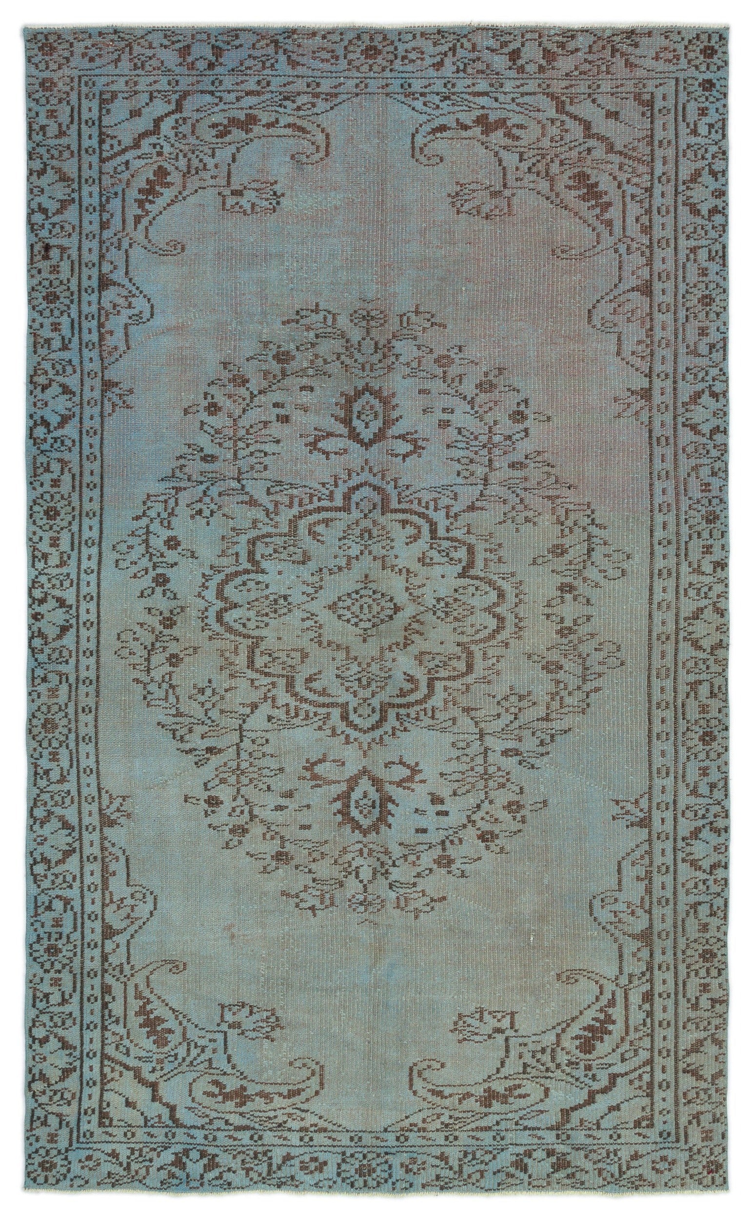 Atina Yeşil Eskitme Yün El Dokuma Halısı 158 x 264 Apex Unique