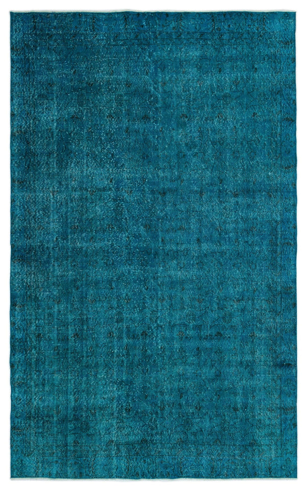 Antrasit Lacivert Bohem Çiçekli Yün Halı 190x296