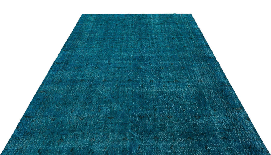 Antrasit Lacivert Bohem Çiçekli Yün Halı 190x296