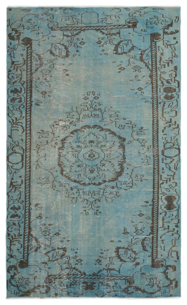 Mavi Anadolu Geometrik Modern Yün Halı 174x283 - Özel Seri