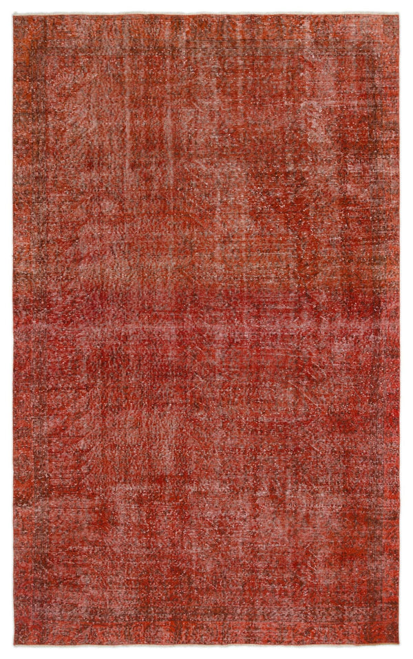 Turuncu Bohem Eskitme Yün Halı 186x301