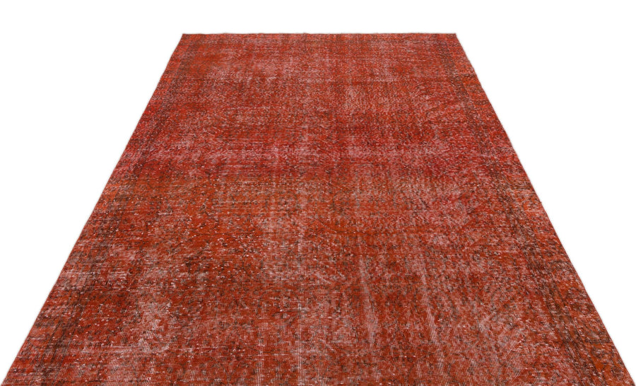 Turuncu Bohem Eskitme Yün Halı 186x301
