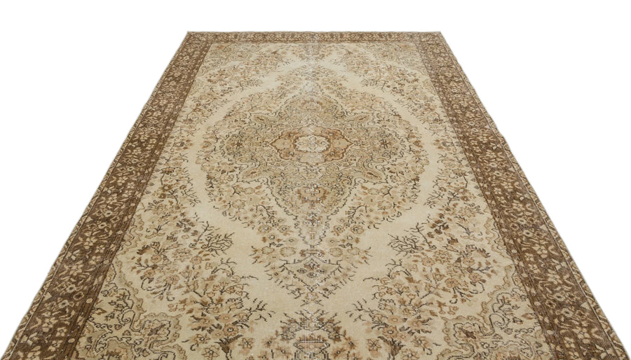 Bej Anadolu Geometrik Klasik Yün Halı 202x320 - Özel Seri