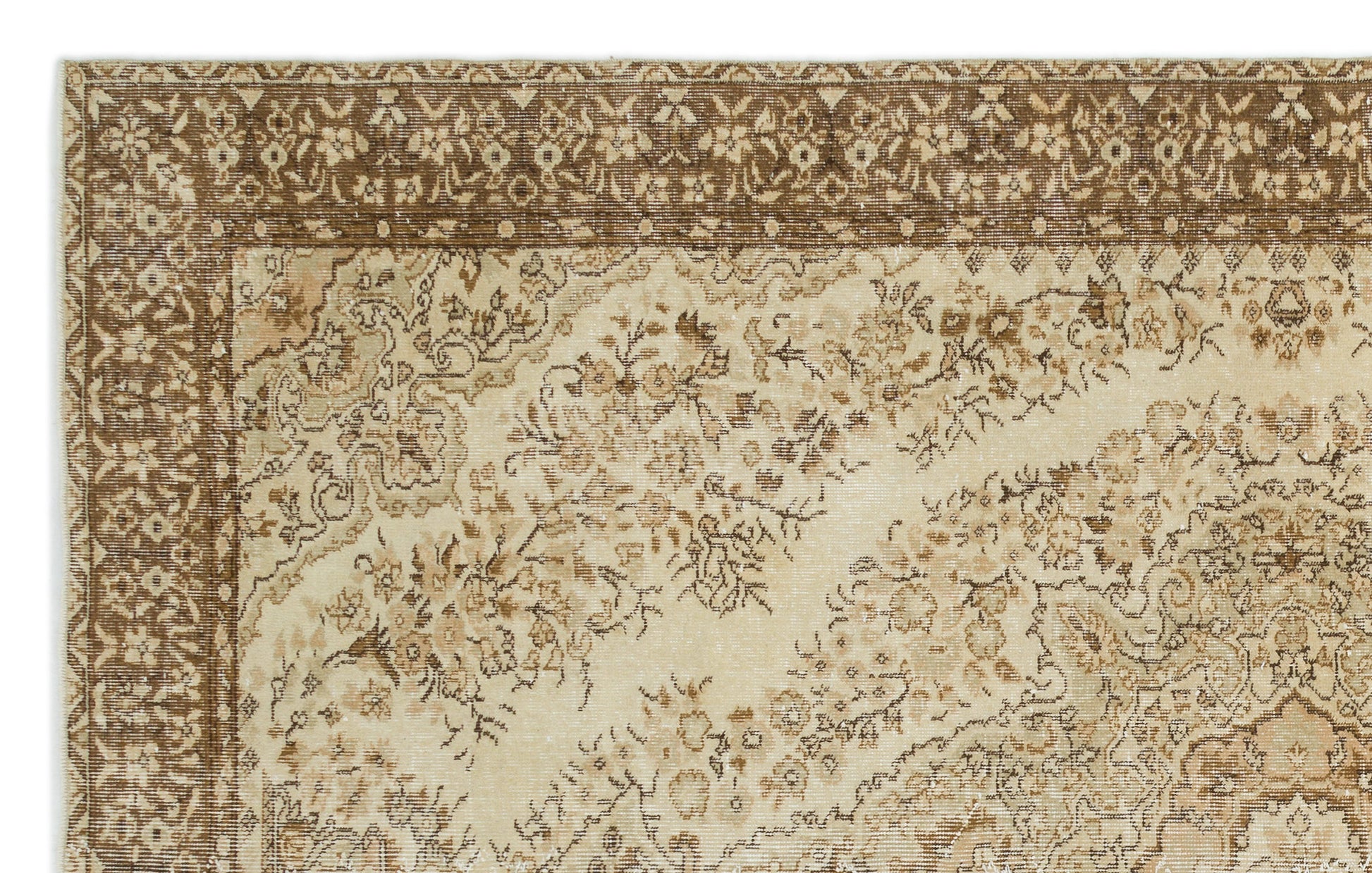 Atina Bej Eskitme Yün El Dokuma Halısı 202 x 320 Apex Unique