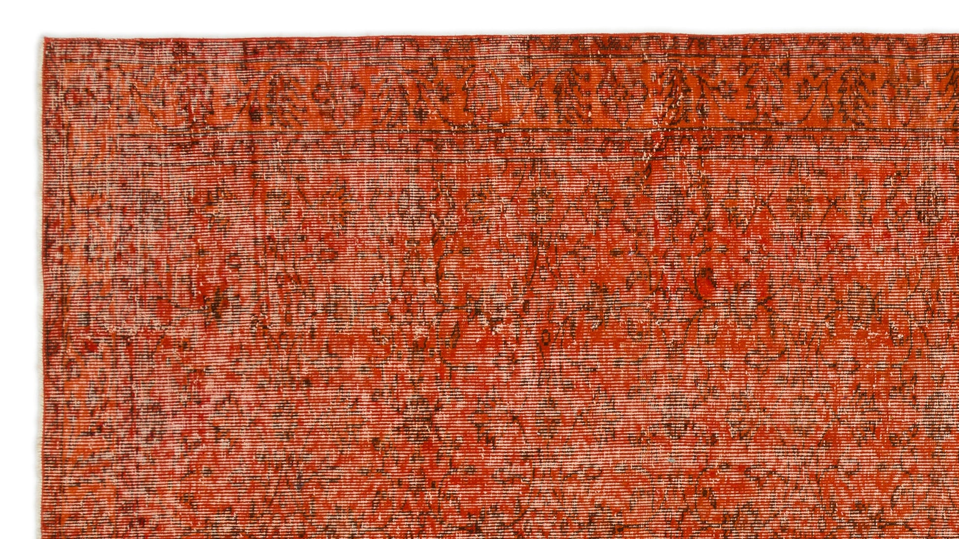 Atina Turuncu Eskitme Yün El Dokuma Halısı 156 x 278 Apex Unique