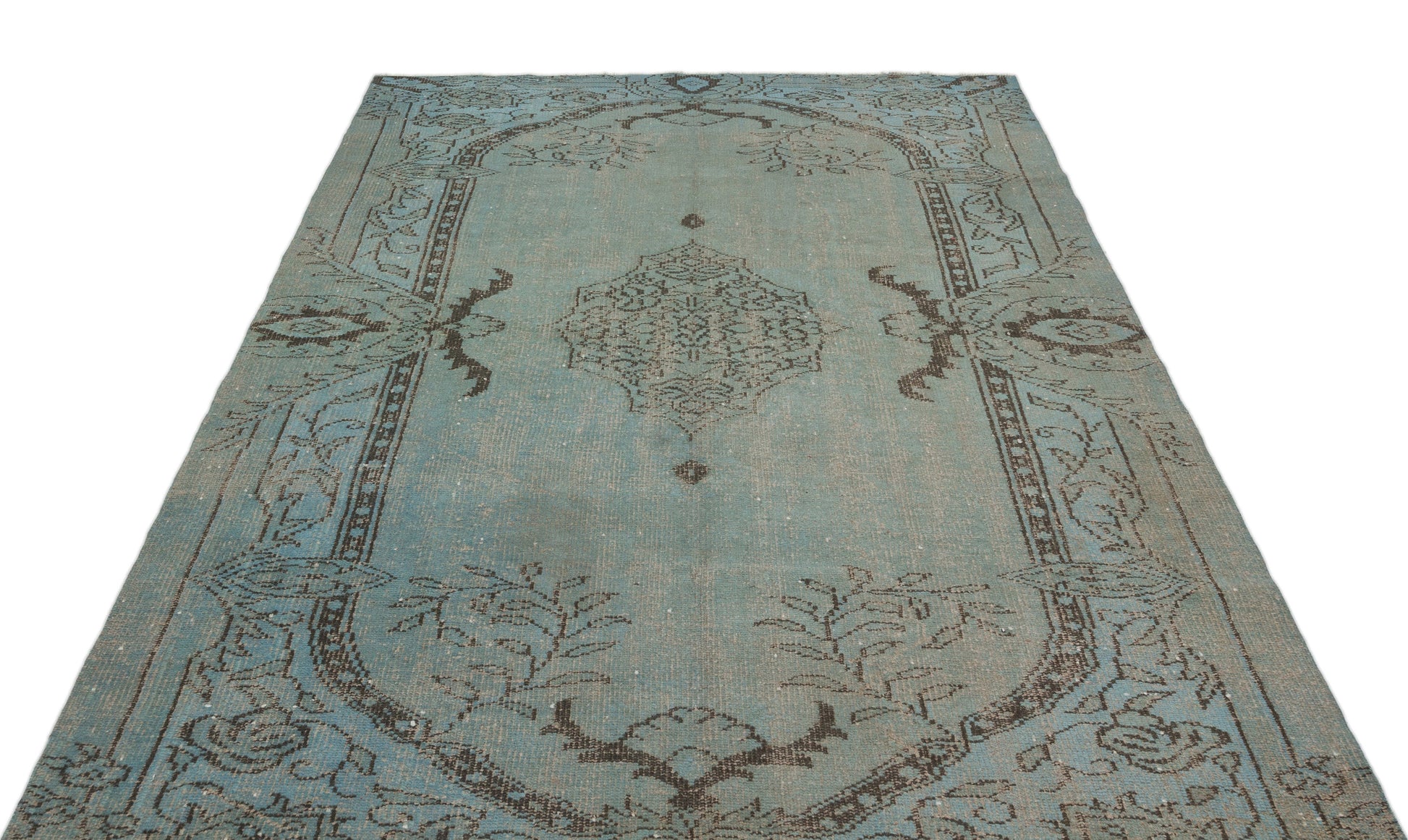 Atina Yeşil Eskitme Yün El Dokuma Halısı 173 x 263 Apex Unique