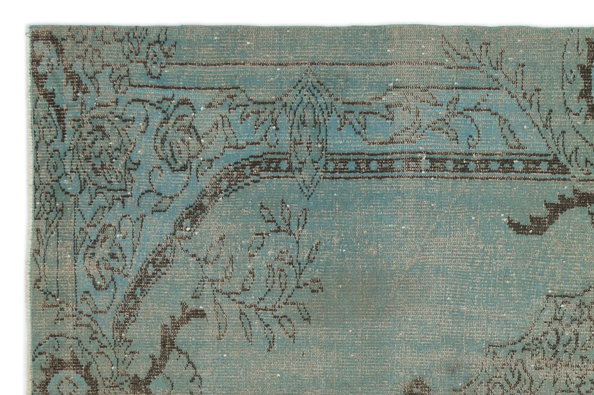 Atina Yeşil Eskitme Yün El Dokuma Halısı 173 x 263 Apex Unique