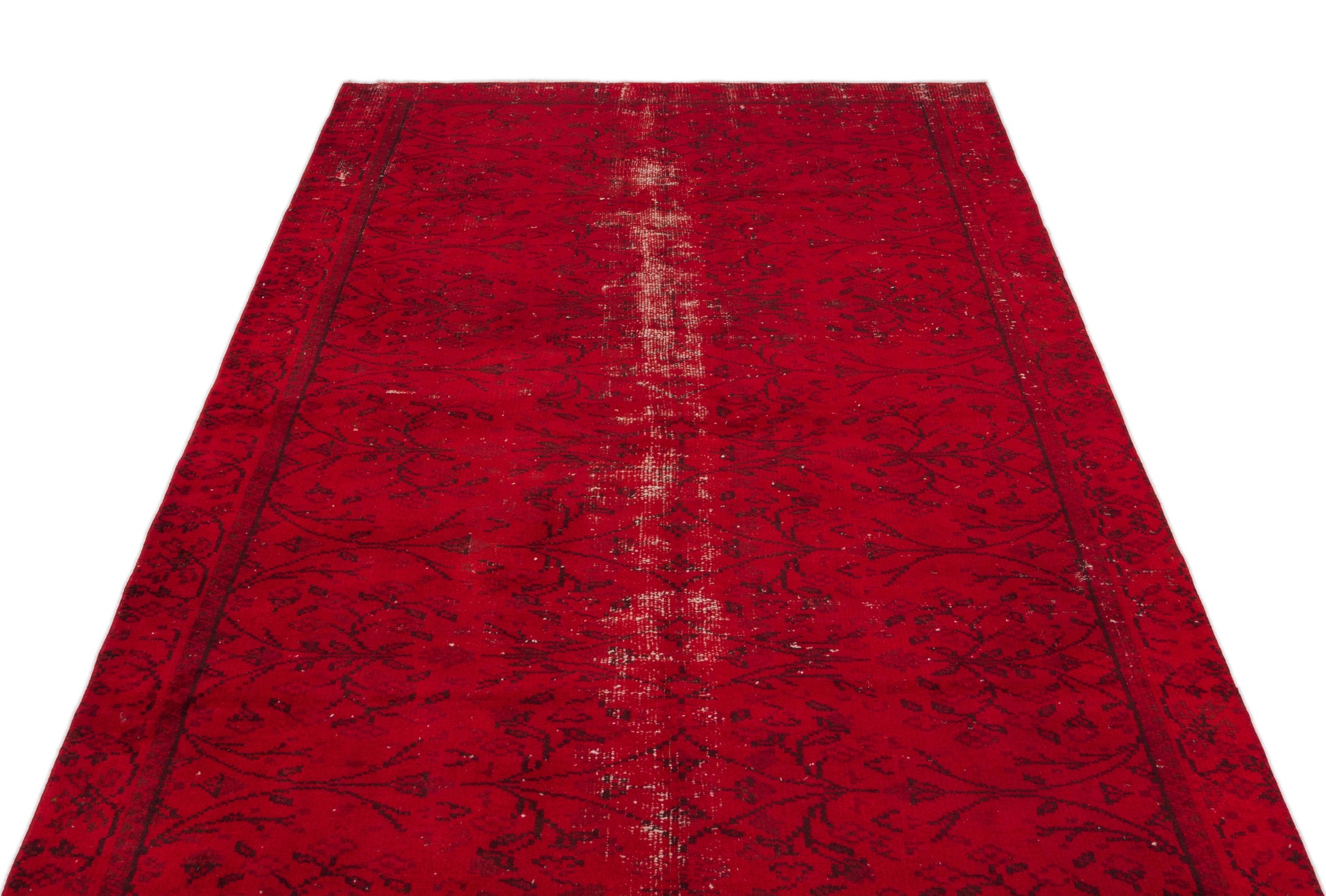 Atina Kırmızı Eskitme Yün El Dokuma Halısı 152 x 268 Apex Unique