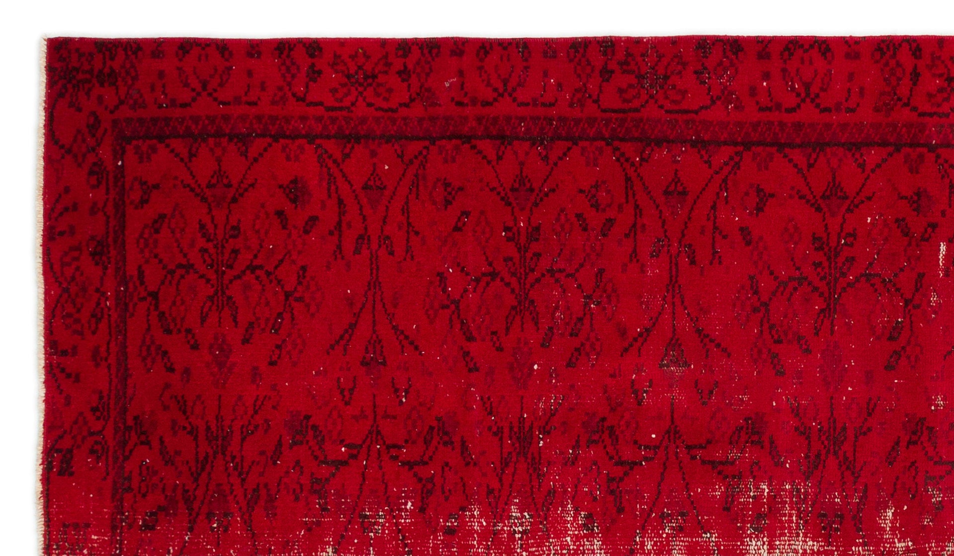 Atina Kırmızı Eskitme Yün El Dokuma Halısı 152 x 268 Apex Unique