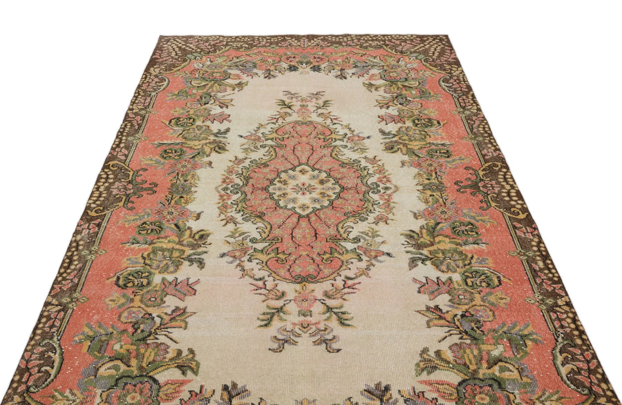 Kırmızı Isparta Klasik Madalyonlu Yün Halı 165x300 - Özel Seri
