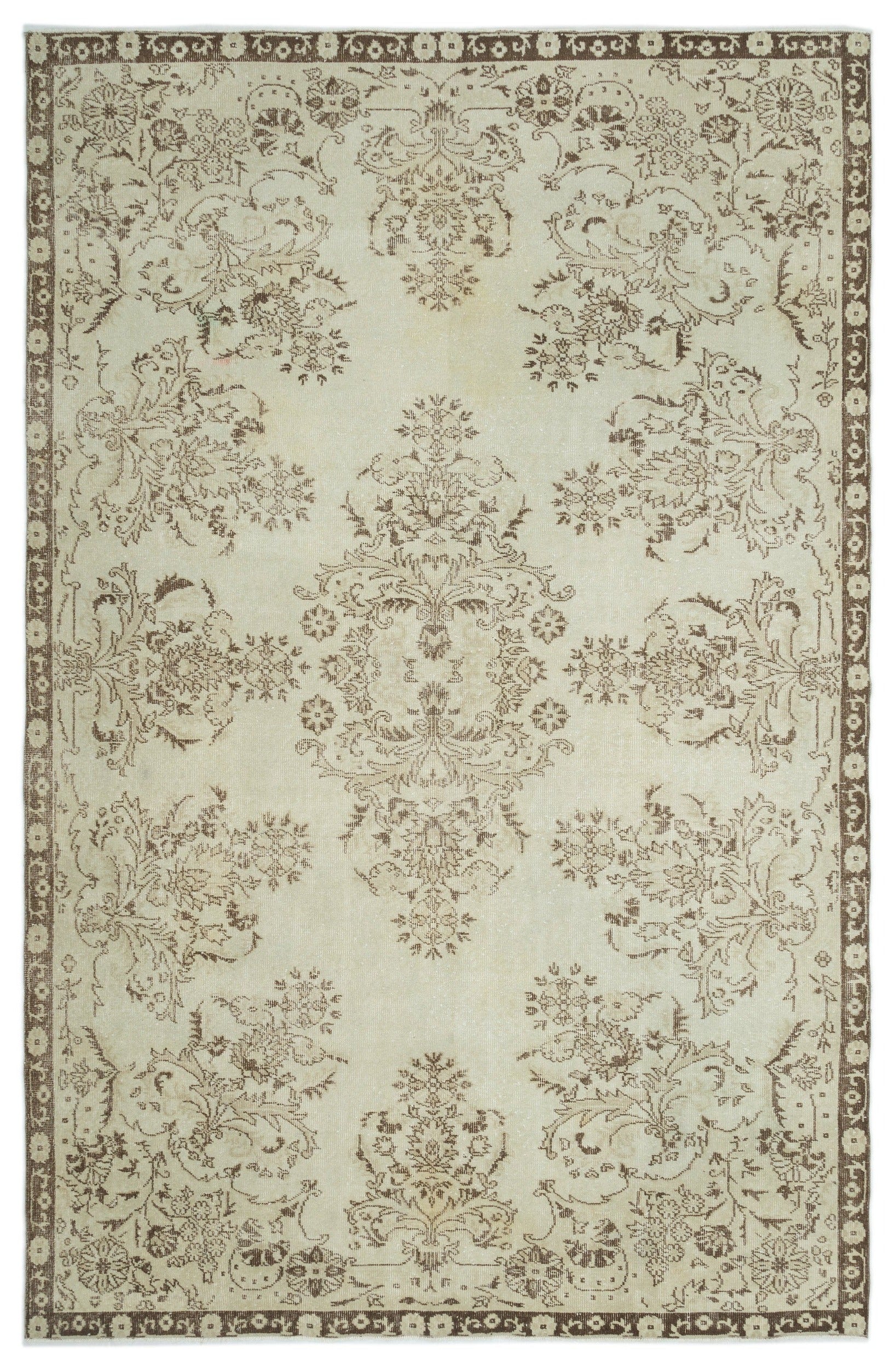 Atina Bej Eskitme Yün El Dokuma Halısı 210 x 320 Apex Unique