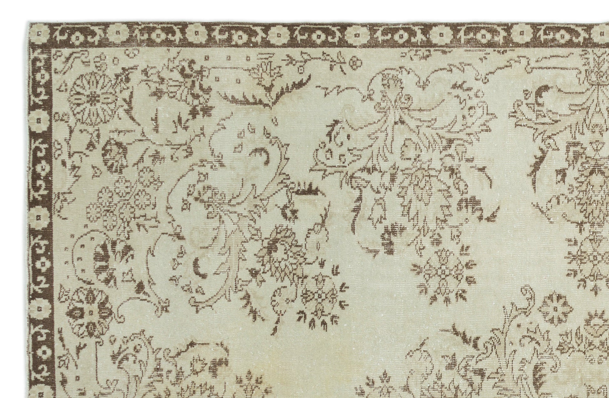 Atina Bej Eskitme Yün El Dokuma Halısı 210 x 320 Apex Unique