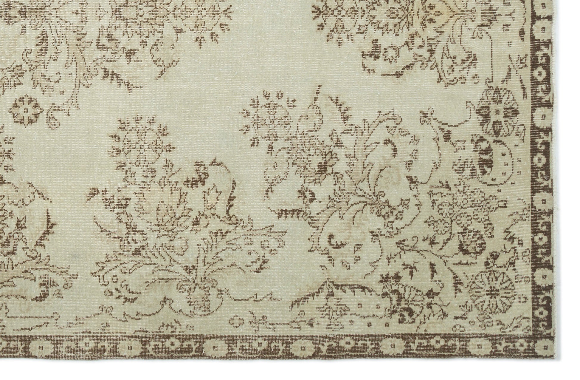 Atina Bej Eskitme Yün El Dokuma Halısı 210 x 320 Apex Unique