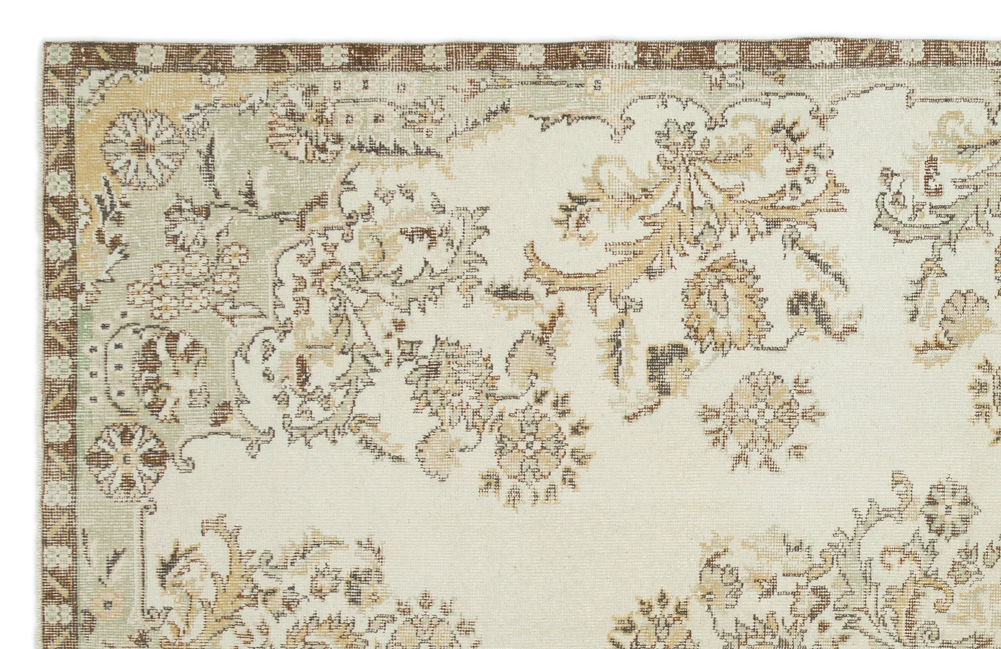 Atina Bej Eskitme Yün El Dokuma Halısı 193 x 300 Apex Unique