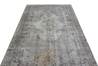Grey Medallion Turkish Rug, Hand-Knotted Wool 160x271 cm (5'3" x 8'11")
