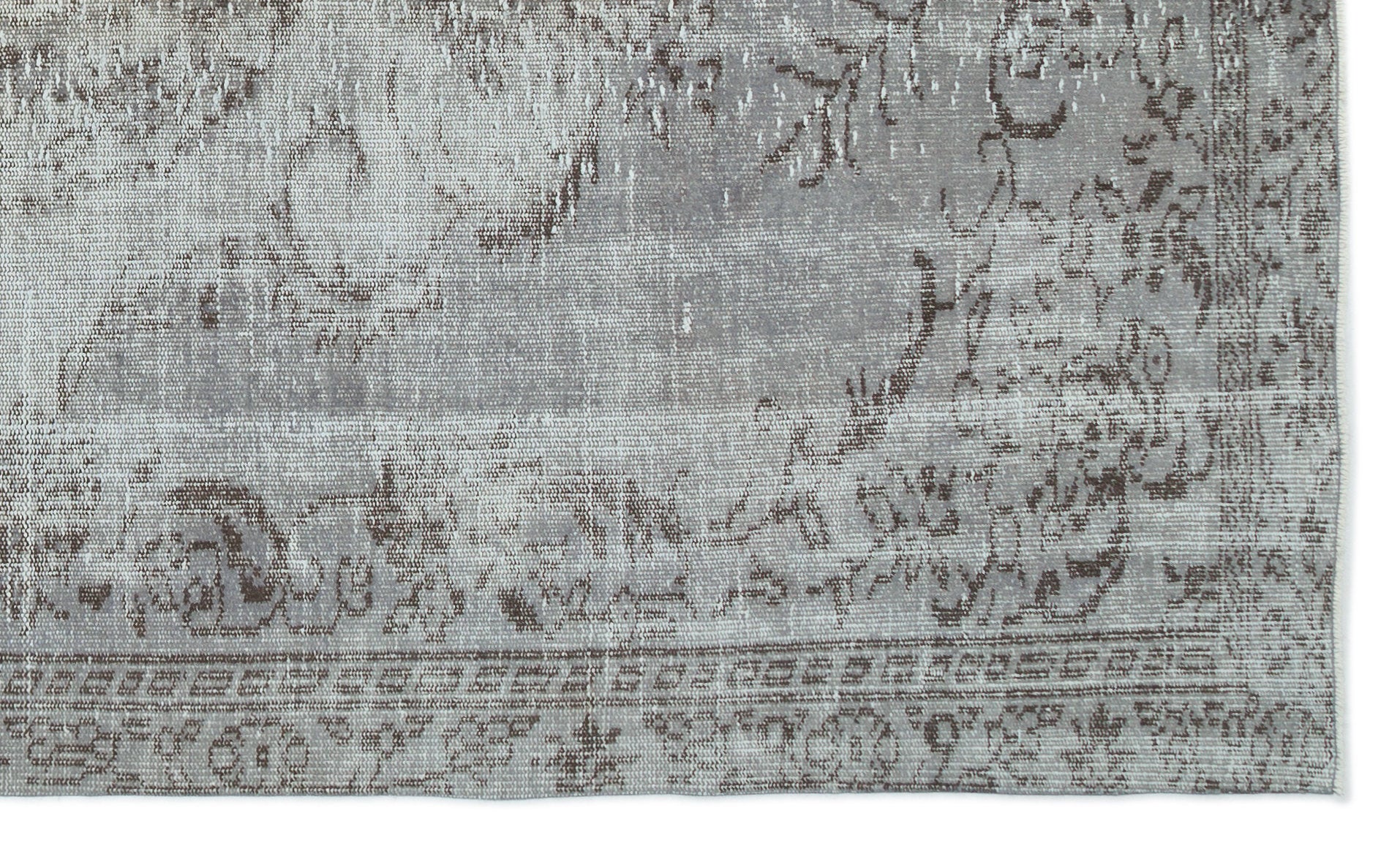 Atina Gri Eskitme Yün El Dokuma Halısı 160 x 271 Apex Unique