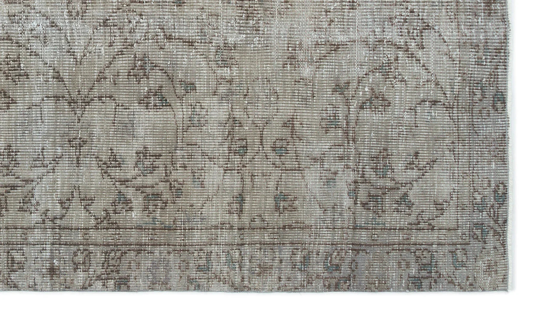Gri Anadolu Klasik Madalyonlu Yün Halı 142x256 - Özel Seri