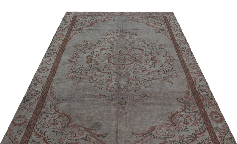 Gri Anadolu Bohem Geometrik Yün Halı 161x257 - Özel Seri