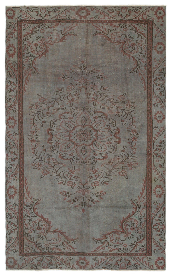 Gri Anadolu Bohem Geometrik Yün Halı 161x257 - Özel Seri