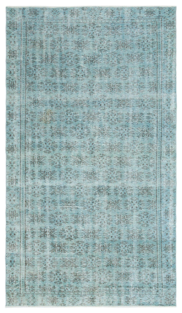 Yeşil Bohem Eskitme Yün Halı 157x273