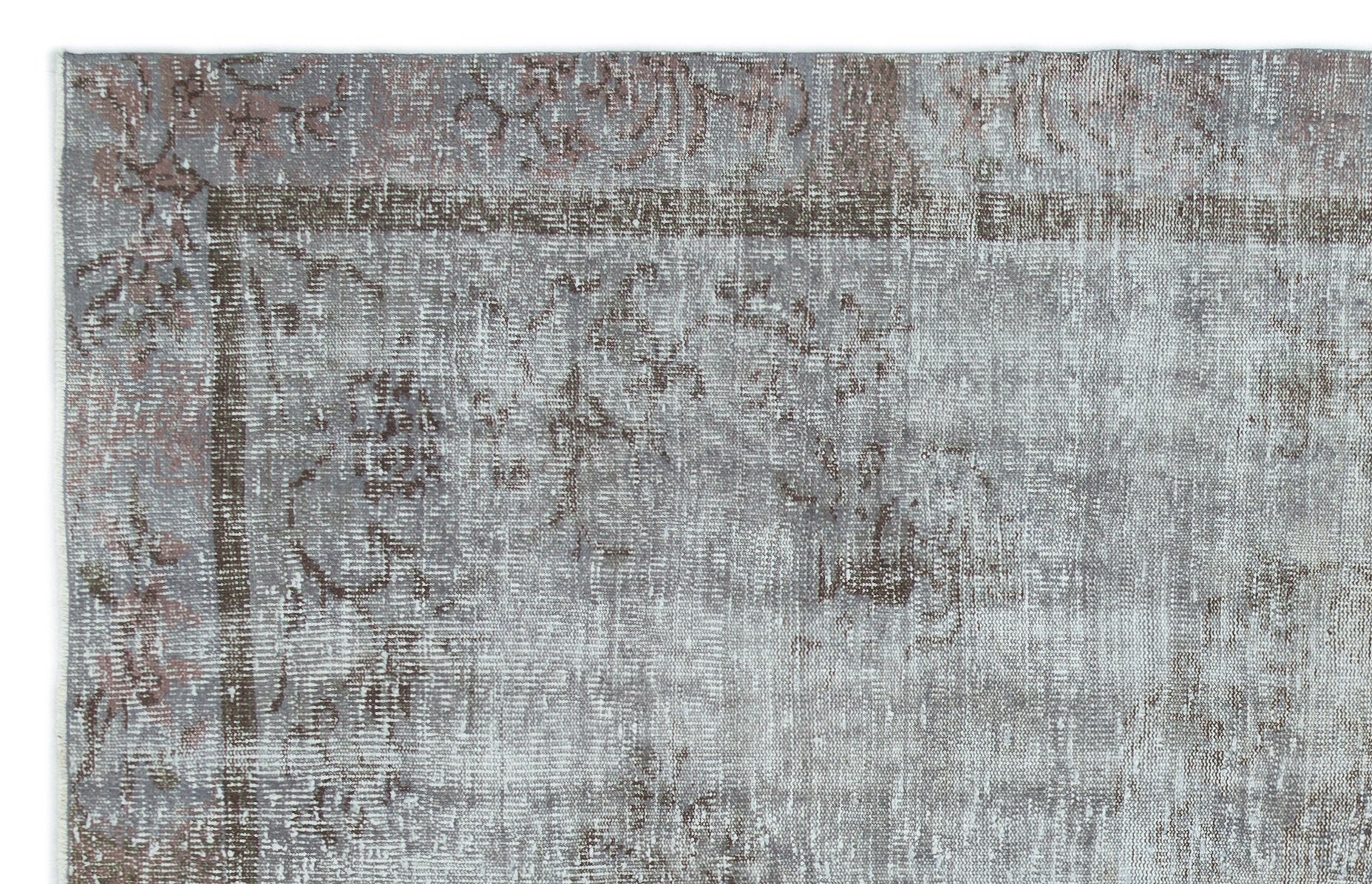 Atina Gri Eskitme Yün El Dokuma Halısı 168 x 260 Apex Unique