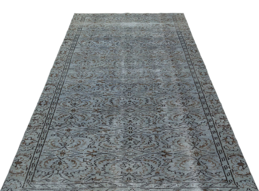 Gri Anadolu Geometrik Klasik Yün Halı 142x258 - Özel Seri