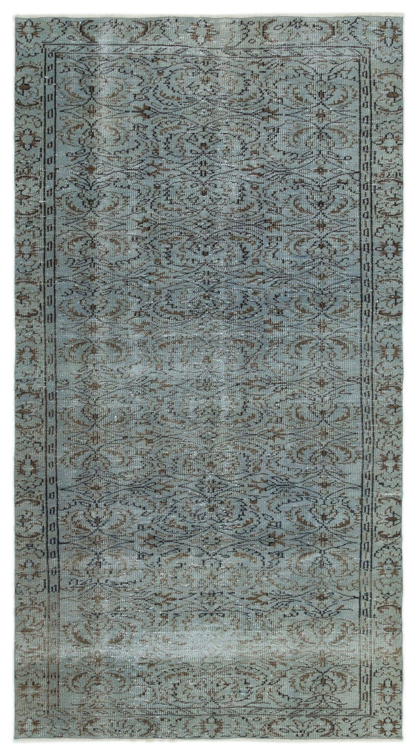 Gri Anadolu Geometrik Klasik Yün Halı 142x258 - Özel Seri