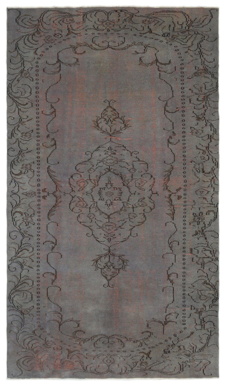 Antrasit Gri Halı Madalyon Desenli 177x307 cm – Koridor kullanımı