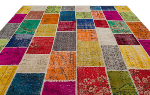 Iskece Bej Patchwork Yün El Dokuma Halısı 306 x 366 Apex Unique
