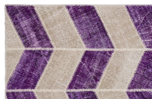 Bej Gri Anadolu Eskitme Geometrik Yün Halı 160x230 - Özel Seri