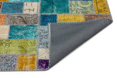 Iskece Bej Patchwork Yün El Dokuma Halısı 242 x 298 Apex Unique