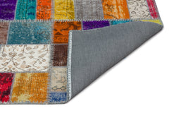 Iskece Bej Patchwork Yün El Dokuma Halısı 239 x 302 Apex Unique