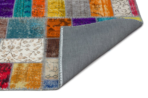 Iskece Bej Patchwork Yün El Dokuma Halısı 239 x 302 Apex Unique