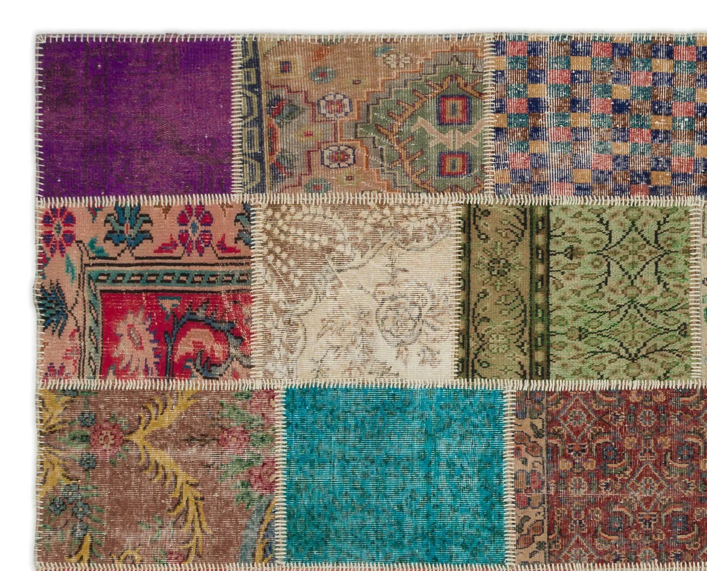 Bej Anadolu Bohem Eskitme Yün Halı 246x308 - Özel Seri