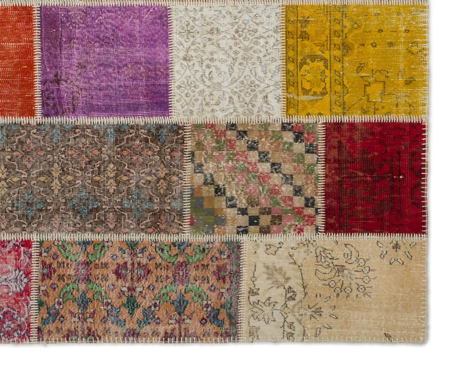Bej Anadolu Bohem Eskitme Yün Halı 247x308 - Özel Seri